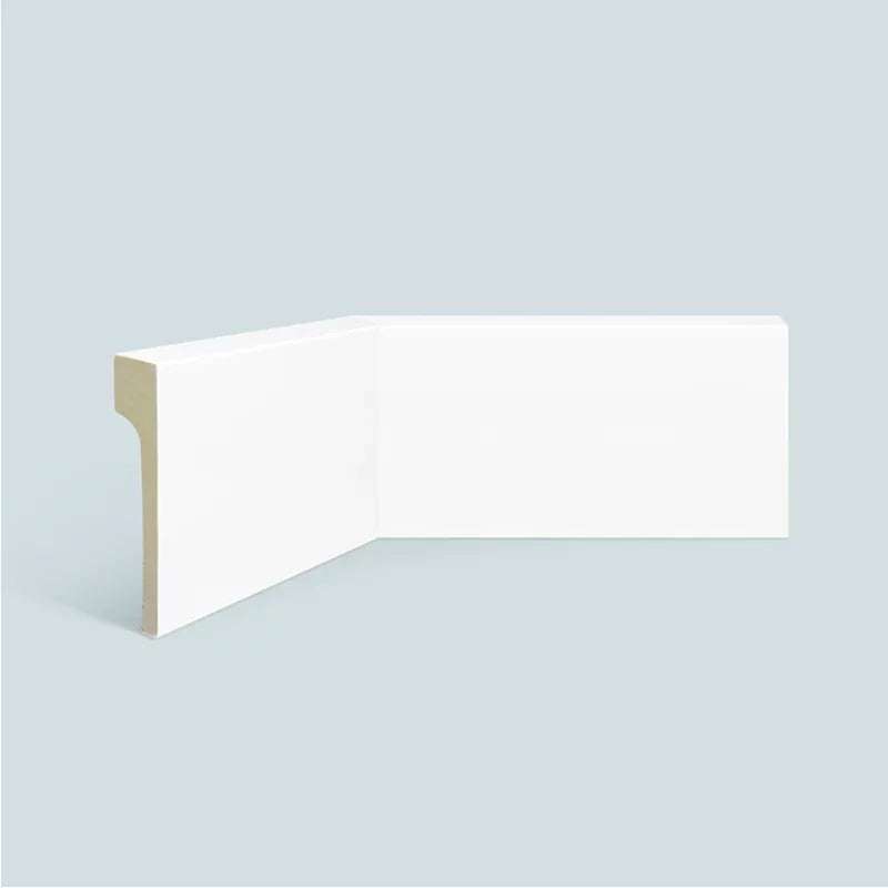 Rodapé Branco Poliestireno 12 cm - Reforma