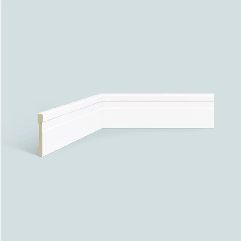 Rodapé Branco Poliestireno 7 cm