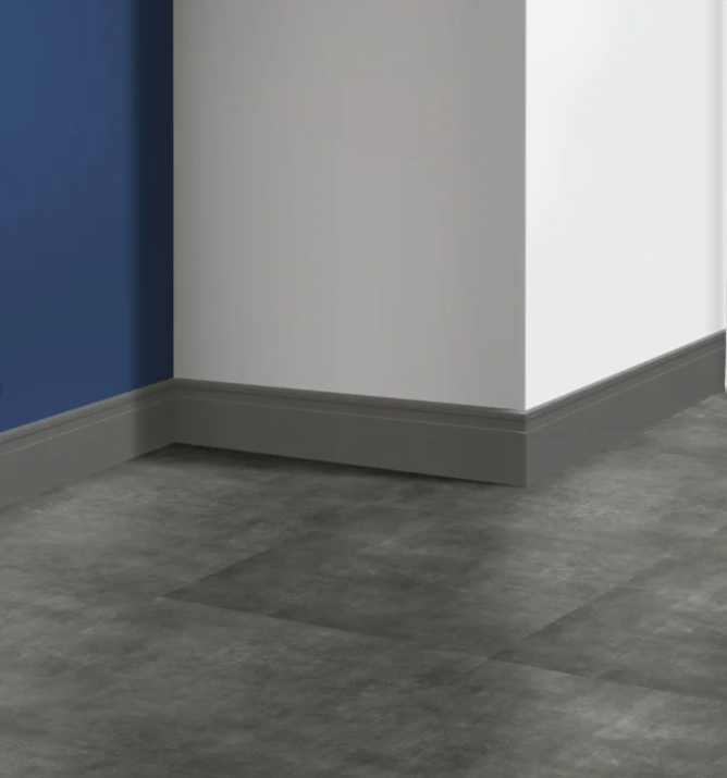 Rodapé Cinza Poliestireno 10 cm
