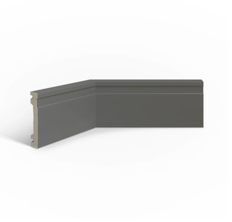 Rodapé Cinza Poliestireno 10 cm